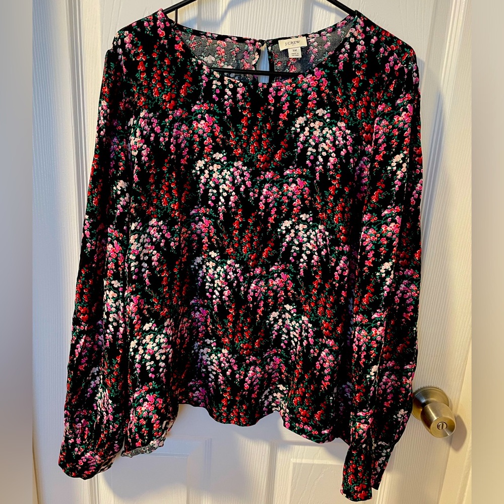 EUC 3X J. Crew Floral Blouse